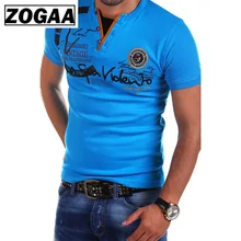 ZOGAA 2019 Hot Sale New Brand Men's Summer Short Shirt Cotton Casual Letter Print Short Sleeve T-Shirt Men Size S- 3XL Men Shirt men s button short sleeve shirt