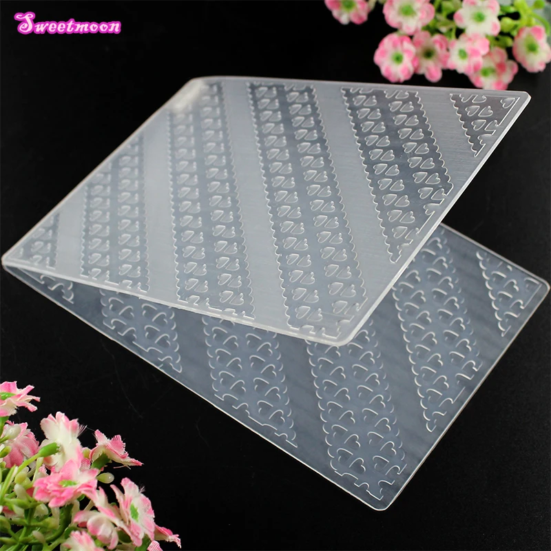 Love Heart Lace Frame DIY PLASTIC EMBOSSING FOLDER DIY SCRAPBOOKING