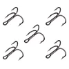 10pcs/lot 2# 4# 6# 8# 10# Overturned High Carbon Steel Fishing Hooks Material Treble Black Hooks For Bass Pike Tackle ► Photo 3/6