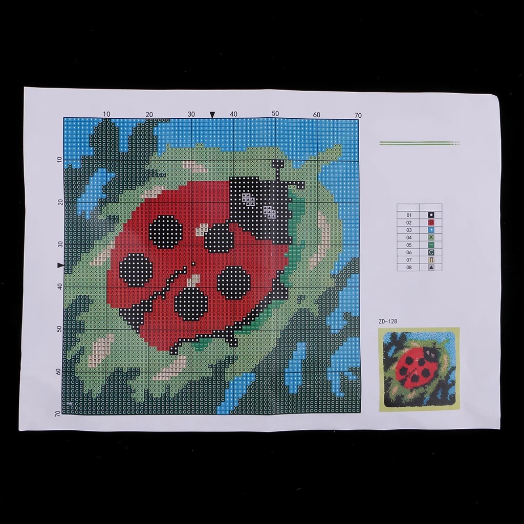 DIY Latch Hook Kit Rug Cushion Ladybug Flower Owl Bear Pillow Mat Needlework Crocheting Rug Embroidery for Beginners