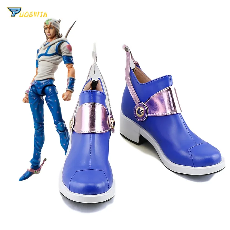 

JoJo's Bizarre Adventure Johnny Joestar Blue Cosplay Shoes Boots
