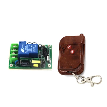 

AC 85V-250V 30A Wireless Remote Control System: 1*2-Button Peach Wooden Transmitter+1*1CH Receiver Jog/Self-lock/Inter-lock 4320