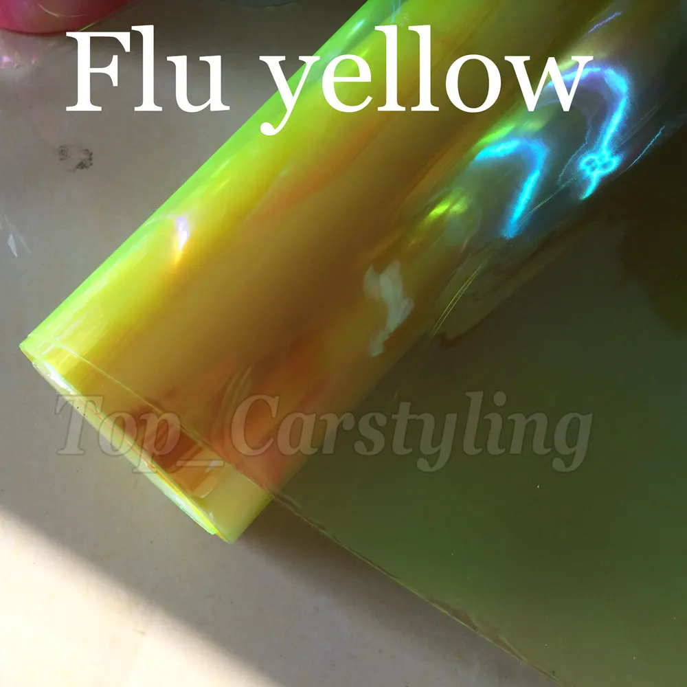 0.3x10m fluorescent yellow Headlight Tint Film Car Taillight Fog Vinyl