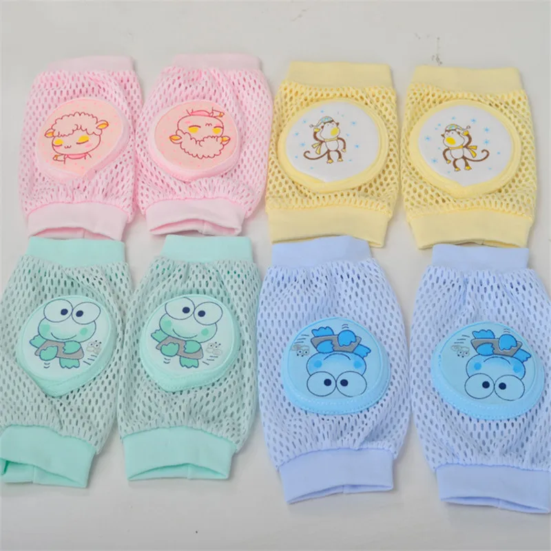 2017 Brand New Baby Knee Pads Infant Summer Cotton Baby Knee Anti-Fall Crawling Knee Elbow Protective Case 4 colors5