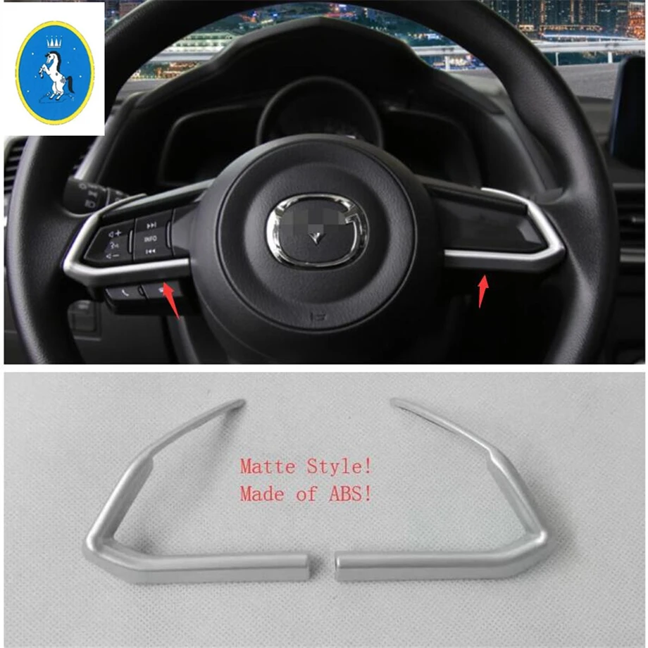 Автомобильный аксессуар Yimaautotrims накладка на руль подходит для Mazda 2 Demio 2015 2016 2017 2018
