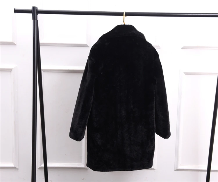 Женское зимнее пальто из искусственного меха, утолщенное теплое Женское пальто из искусственного меха и куртки, однотонное пальто из искусственного меха, теплое пальто