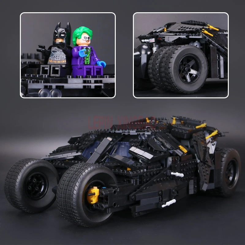 LP 07060 marvel Супер Герои Бэтмен колесница Бэтмобиль tumbler летучая мышь Джокер мини блоки кирпичи клон Lelyings игрушки 76023