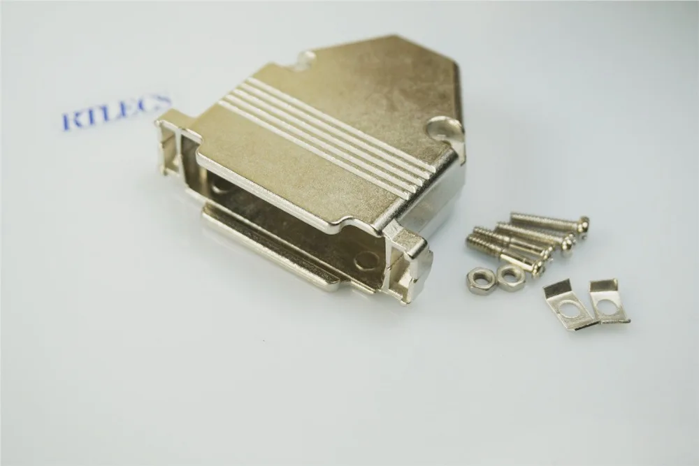 

2 Pcs D-Sub Connector Metal Hood 25 Pin 44 Pin Metal Shell 5W5 9W4 13W3 12W2 21W1 Wire Solder Case Short Screw
