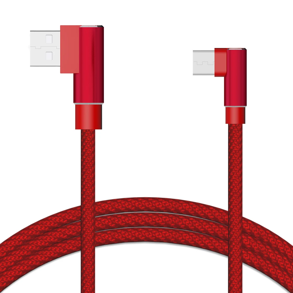  1M Micro USB Kabel 90 Grad Schnelle Lade Ladung Daten Kabel Microusb-kabel für Samsung Xiaomi für i