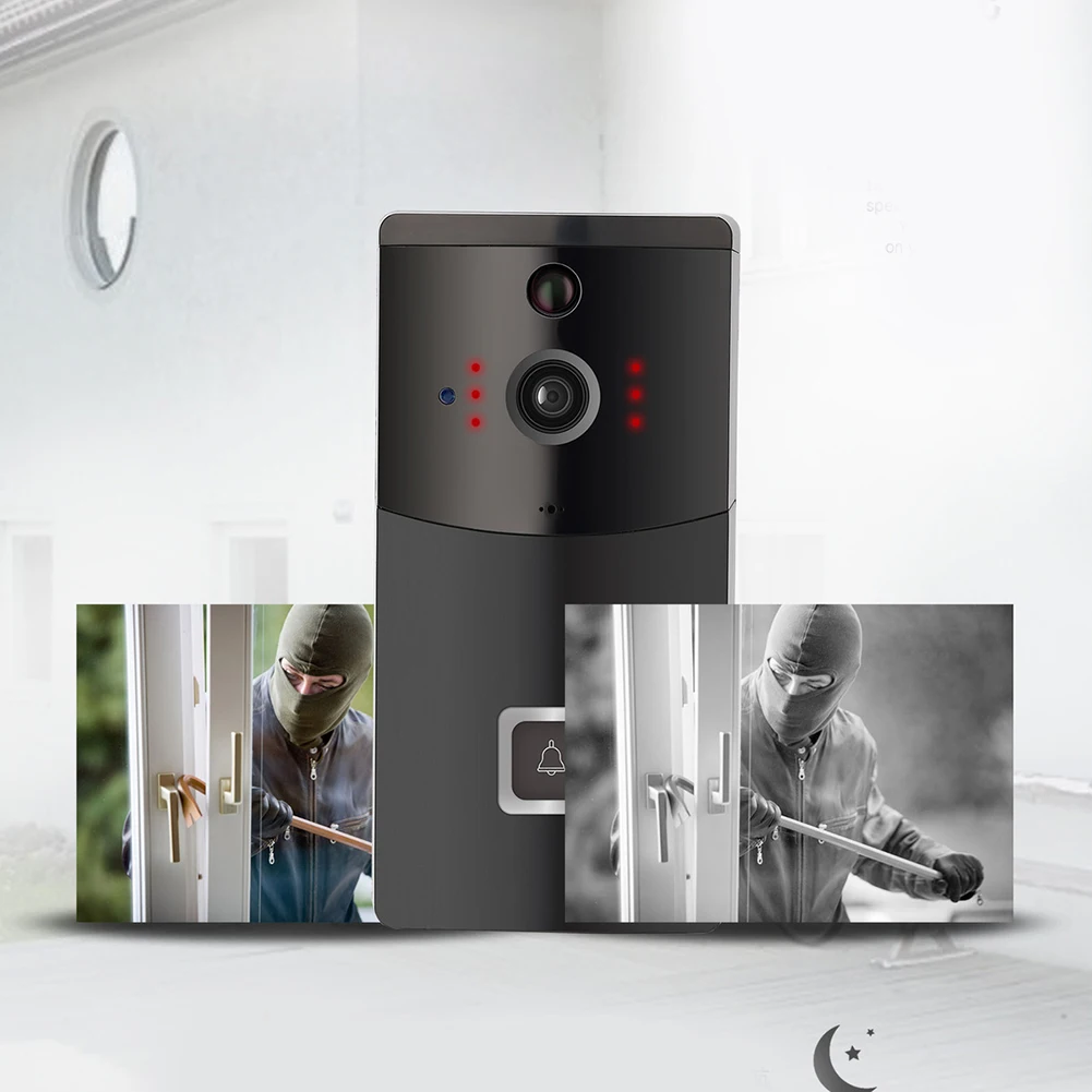 

Smart Home Video Doorbell WiFi HD 720P Anti-theft Security Camera Night Vision Wireless Doorbell S288