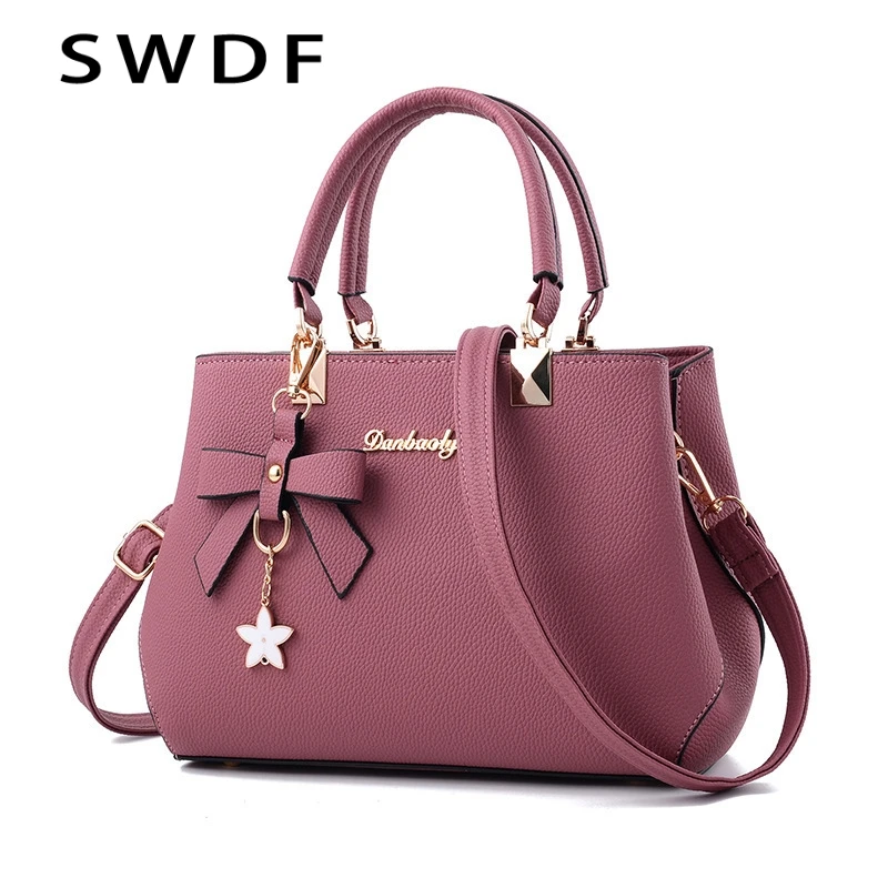 SWDF, элегантная сумка через плечо, женские дизайнерские роскошные сумки, женские сумки, сливовый бант, милая сумка через плечо для женщин