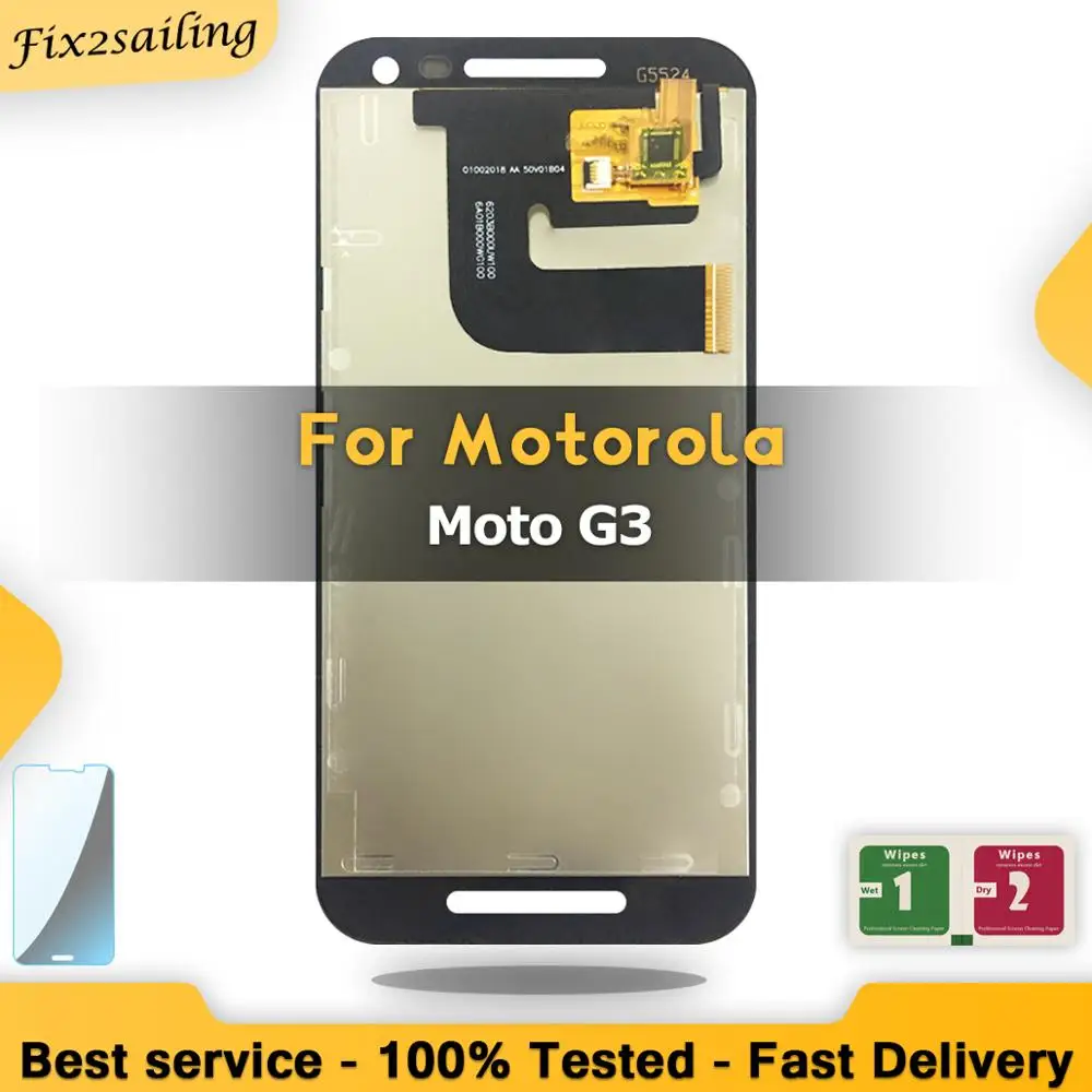 100% ЖК дисплей для Motorola MOTO G3 G 3 го поколения XT1544 XT1550 XT1540 XT1541 экран Замена дигитайзер