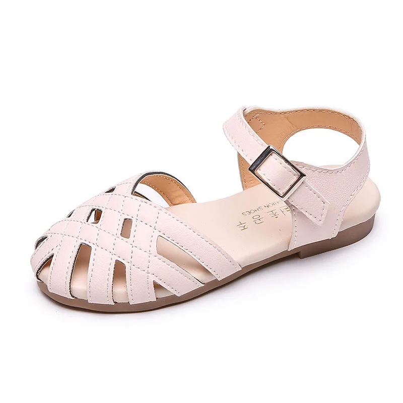 

COZULMA Baby Girl Cut-outs Beach Sandals Kids Gladiator Shoes Children Summer Style Hook & Loop Sandals Shoes Size 21-30