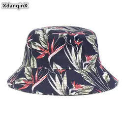 XdanqinX летние женские хлопковые ведро из ткани шляпы Модные новые женские пляжные шляпы с принтом солнцезащитный крем Молодежные женские