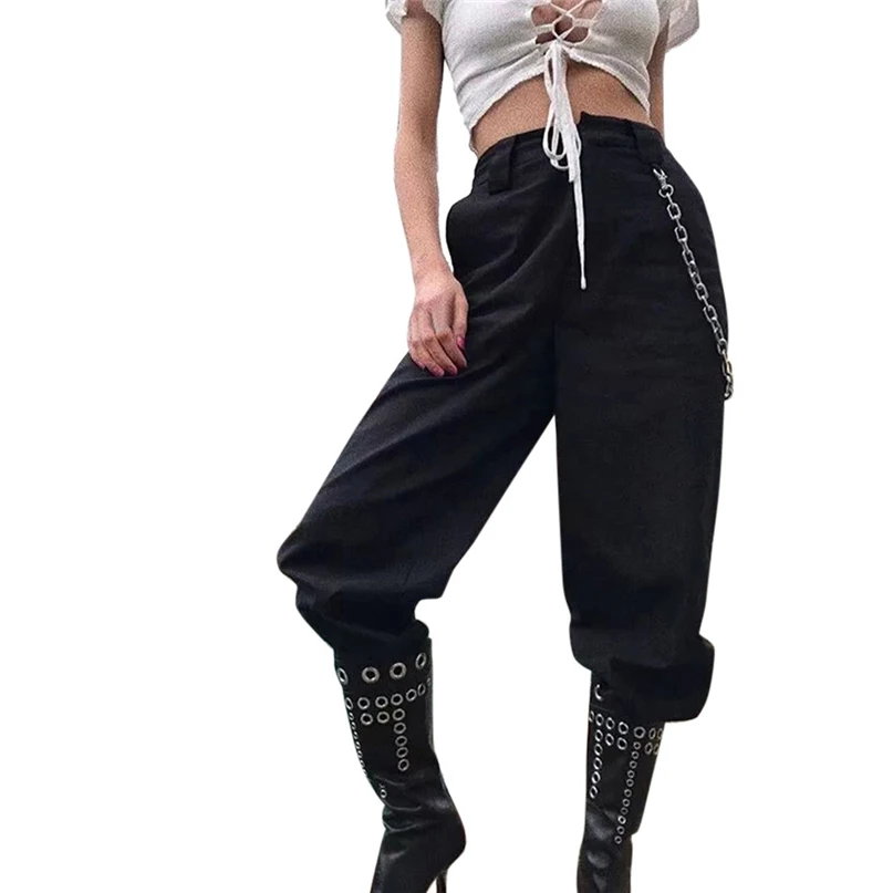 Womens Fashion Sportswear Long Pants Casual Harem Baggy Hip Hop Dance Jogging Sweat Pants Slacks Trousers Running Pants #4NV29 (23)