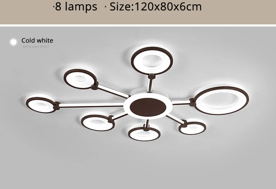 Новый дизайн Современные светодиодные потолочные светильники для гостиной Спальня Кабинет дома Кофе Цвет Готовой потолочный светильник