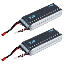 2X 5000mAh 3S 11.1V 30C Li-Po Battery Pack RC Airplane Boat Deans Plug