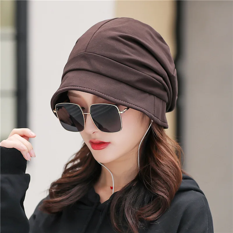 

Women Autumn Winter Hat Cap Casual Beanies Solid Color Girls Hip Hop Skullies Bonnet Beanie Hats Korean Style Casual Caps