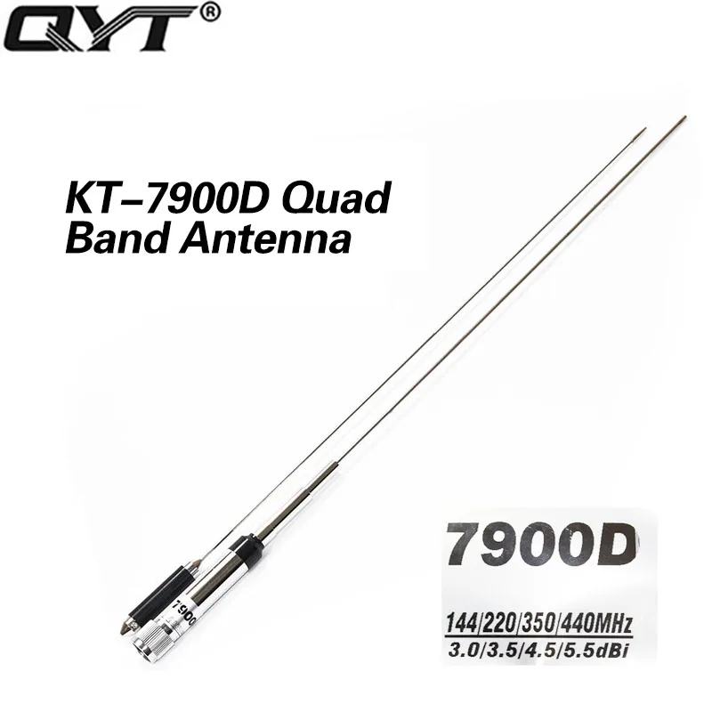 

QYT KT-7900D Quad Band 144/220/350/440MHz 3.0/3.5/4.5/5.5dBi Mobile Radio Antenna for Car Mobile Radio QYT KT-7900D KT7900D