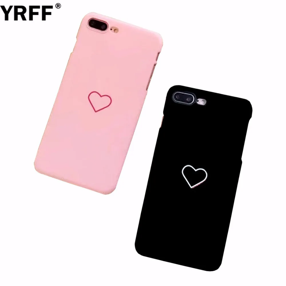 

YRFF Love Heart Painted Phone Case For iphone 6 6plus matte Case Couples Back Cover Ultra Thin Hard PC Cases For iphone 6 Plus