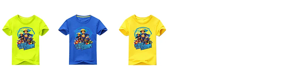 Лидер продаж, детские футболки с рисунком пожарного Сэма, одежда для детей, футболки с короткими рукавами футболка из хлопка для мальчиков и девочек, костюм, DX008