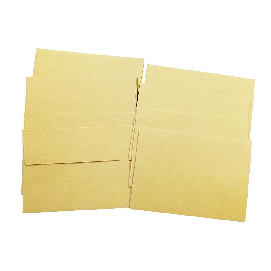 

100 Pcs/lot Kraft Paper Envelope Message Card Letter Stationary Storage Paper Gift Kids Gift Stationery