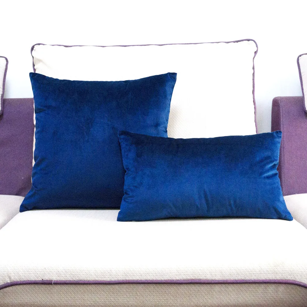 cover for sofa pillow High Velvet Pillow Case Blue Cushion Quality Soft Sapphire cover for sofa pillow High Velvet Pillow Case Blue Cushion Quality Soft Sapphire