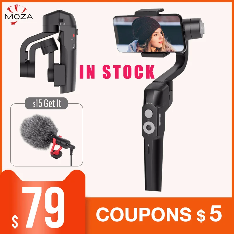 

NEW MOZA MINI-S 3-Axis Foldable Pocket-Sized Handheld Gimbal Stabilizer MINI S for iPhone X Smartphone GoPro VS MINI MI VIMBLE 2