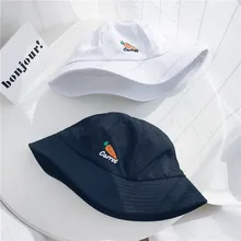 Шапка в рыбацком стиле с вышивкой морковки, модная повседневная Кепка от солнца для мужчин и женщин, весна-осень, милые шапки для рыбаков, Панамы