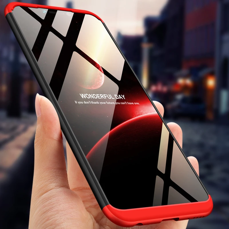 

GKK Original Case for huawei honor play case 3 IN 1 360 Protection Slim Armor Matte Hard PC Cover for honor play Fundas Coque