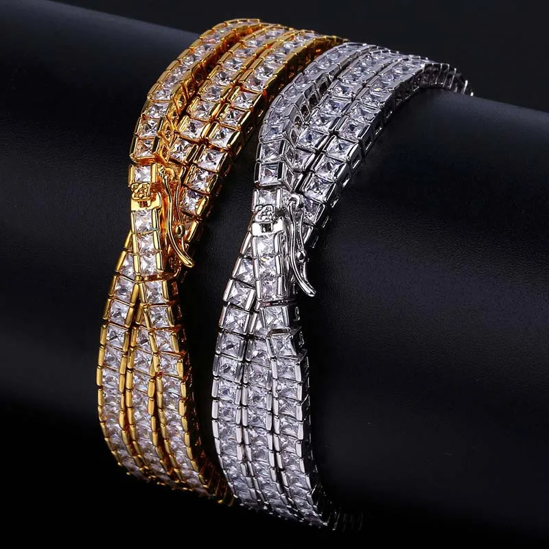 

6mm Twisted and Oval Link Zircon Necklace Hip hop Fashion Punk Choker Chain Bling Bling Charms Jewelry drop shipping