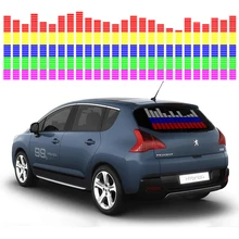 OKEEN Car Sticker Musica Ritmo LED Flash Light Lampada Suono Attivato Equalizzatore Auto Atmosfera Ha Condotto La Luce 90*25 cm 6 colori