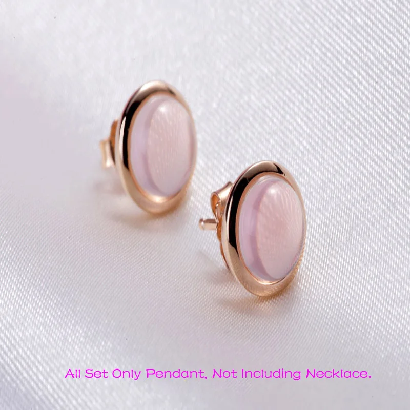 Женские серьги гвоздики с круглым кварцем 1 комплект|studs earrings fashion jewelry|earings