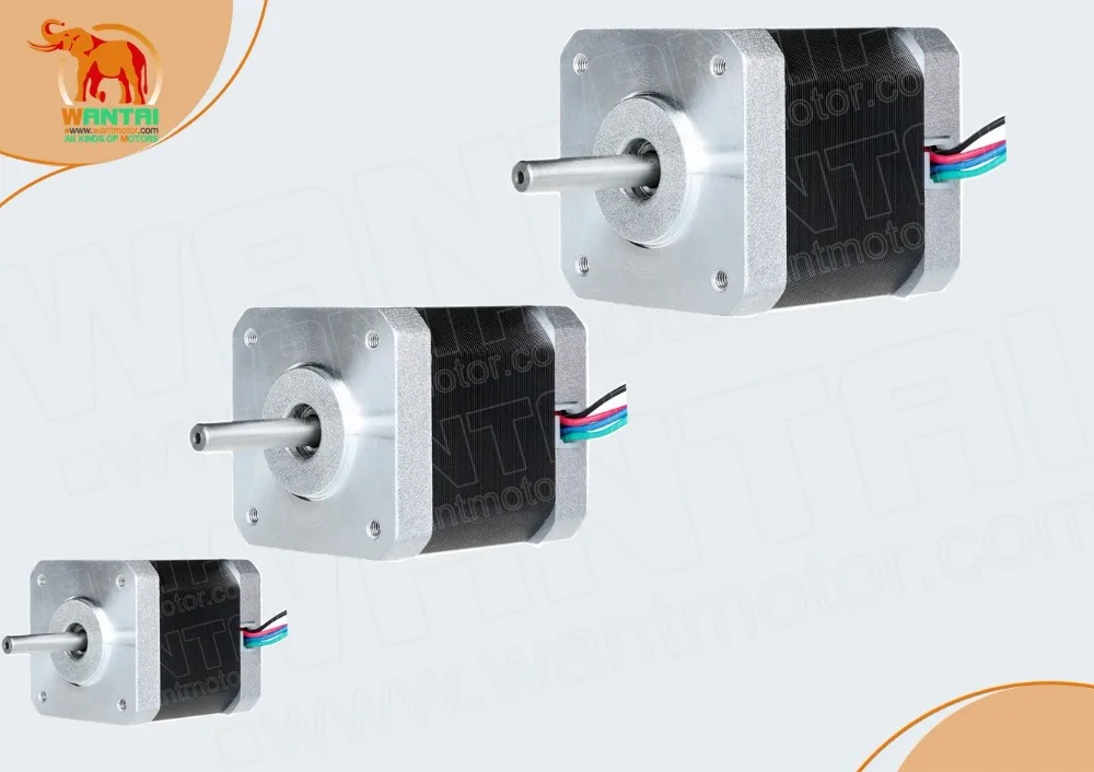 

3PCS Wantai 4-lead Nema 17 Stepper Motor 42BYGHW609 56oz-in 40mm 1.7A CE ROSH ISO CNC 3D Printer, Reprapp.