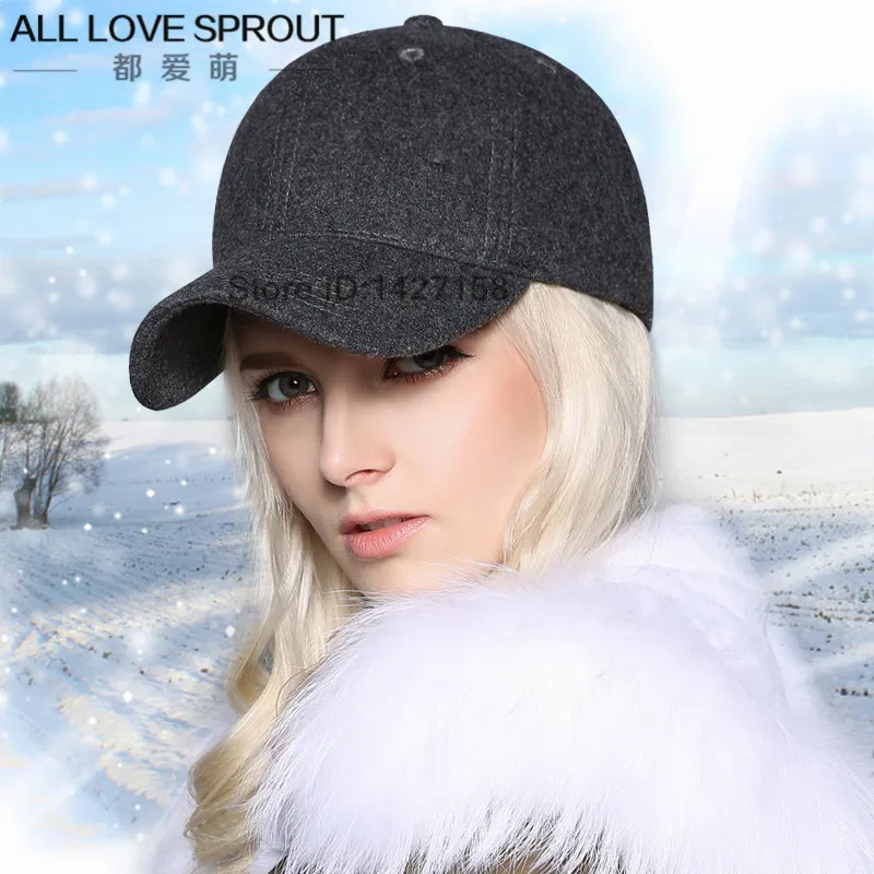 2017 spring light wool baseball cap hat brim men