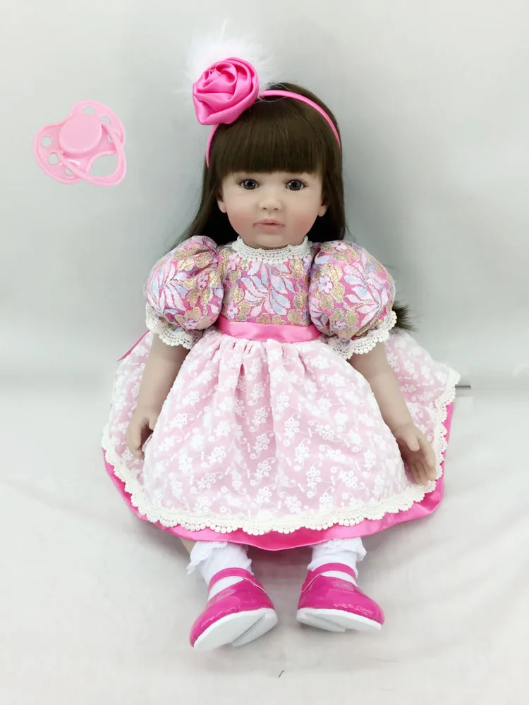 

High end Silicone Vinyl Reborn Baby Doll Toys Kids Child Birthday Christmas New Year Gifts Lifelike Toddler Princess Girl Dolls