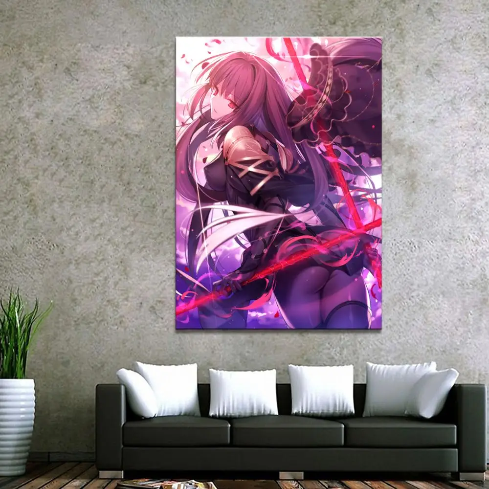 

Home Decor Canvas 1 Piece Sexy Anime Fate Grand Order Scathach Art Posters and Prints Painting Home Decoration Wall Pictures