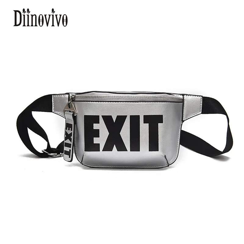 

DIINOVIVO Letter Printing Multifunction Waist Bag New Arrivals Women Belt Bags 2018 Luxury Fanny Pack Fashion Chest Pack DNV0389