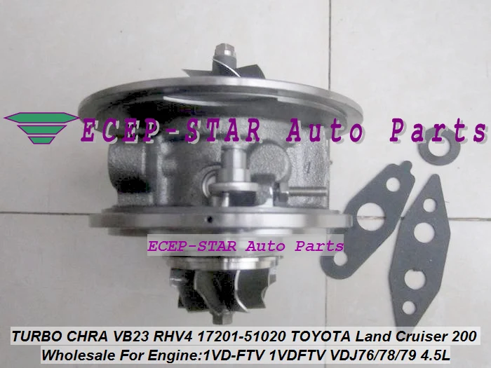 TURBO Cartridge CHRA VB22 RHV4 17201-51020 17201-51021 For TOYOTA Land Cruiser 200 D40 V8 1VD-FTV 1VDFTV VDJ76 VDJ78 VDJ79 4.5L (2)