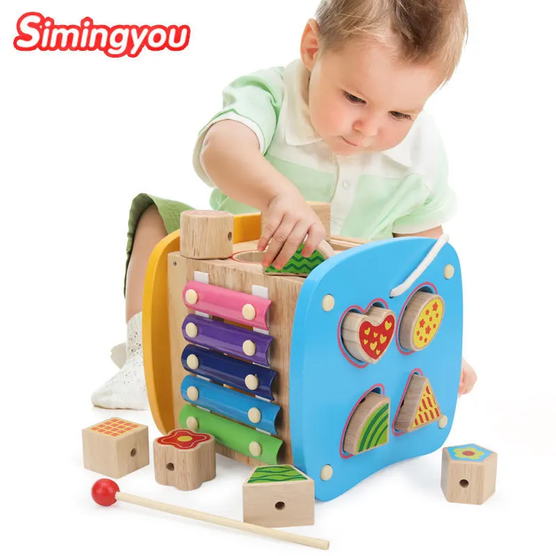 

Simingyou Wooden Toys Brinquedos De Puzzle Aprendizagem Multifunctional Music Box Baby Toys C20-E11 Drop Shipping