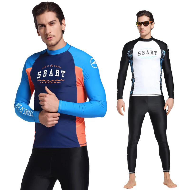 SBART 2017 Long Sleeve Swimsuit Wetsuits Men Surfing Suit Swim Shirt