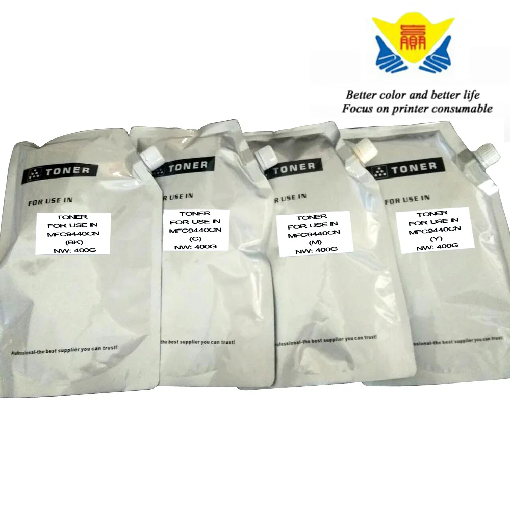 

JIANYINGCHEN Compatible Color refill Toner Powder For Brother TN135 MFC-9440CN laser printer (4pcs/lot) 400g per bag