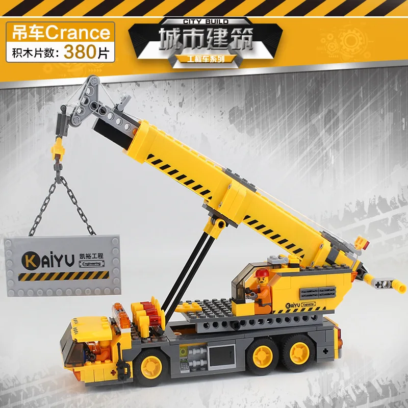 

Quality Goods Open Wisdom Children Alpinia Oxyphylla Assembling Plastic Building Block Toys Heavy Crane 8045