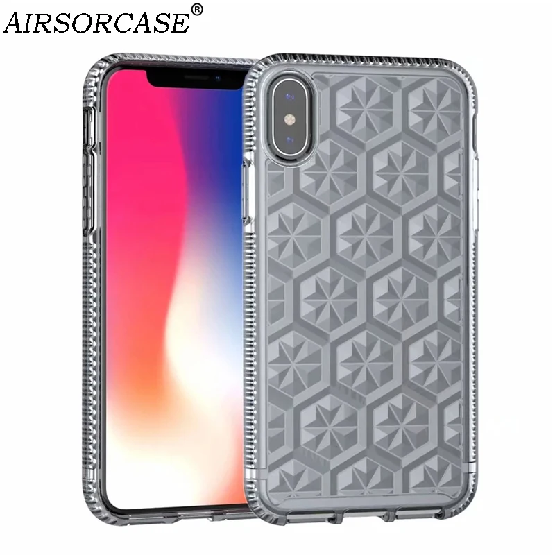Diamond texture Antiknock TPU Cover Phone Case for iPhone