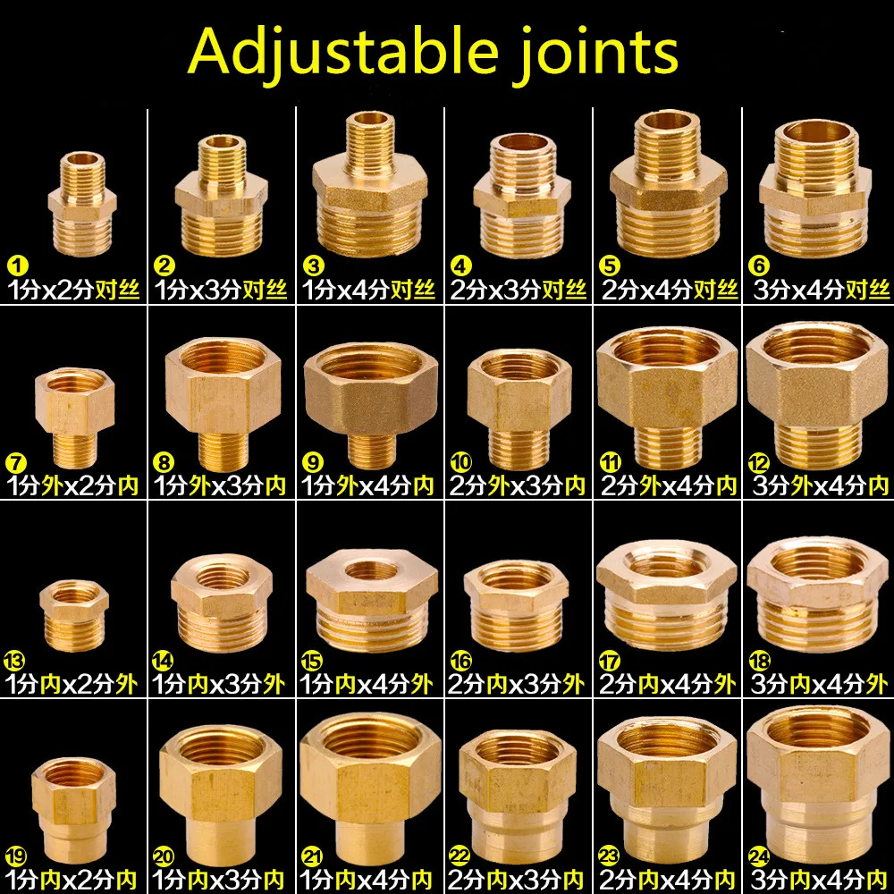 10Pcs Brass Pipe Hex Nipple Fitting Quick Adapter 1//8/" BSP Male Thread Connector