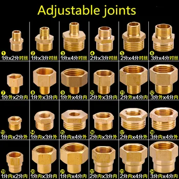 

1/8 inch 1/4 inch 3/8 inch 1/2 inch male threaded brass fitting hex nipple connector BSP Male Thread Connector Quick Adapter