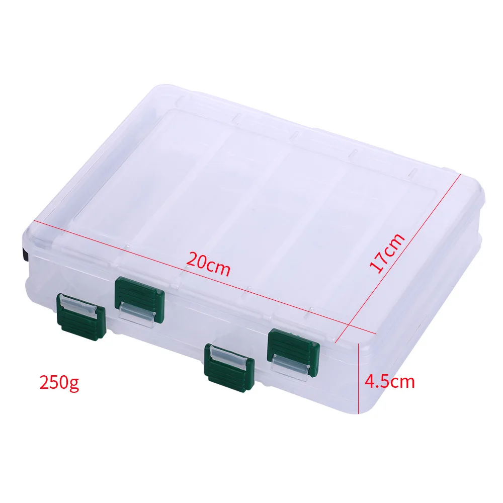 Fishing Lure Box Double Sided Tackle Box Multifunctional Fishing Box Accessories Box Minnows Bait Fishing Tackle Container - Цвет: Large