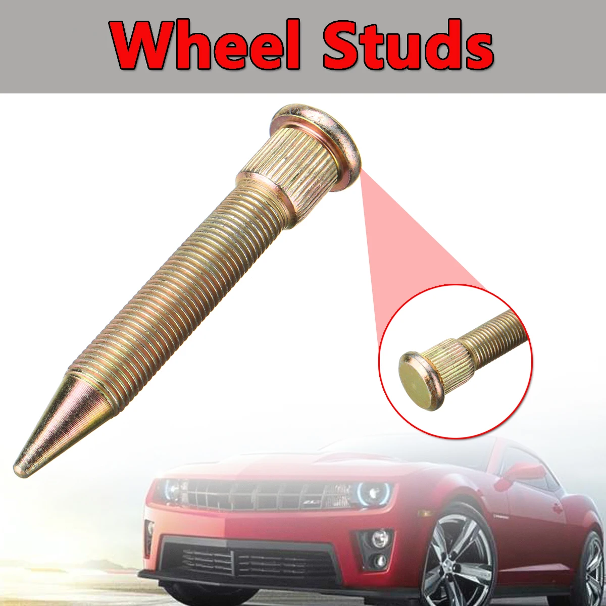 

10/50 Pcs M12X1.25 Universal Car Wheel Studs Bolts Extended Dracing Spiked Wheel Studs Kit For Lug Nut Conversion Tall Lug Bolts