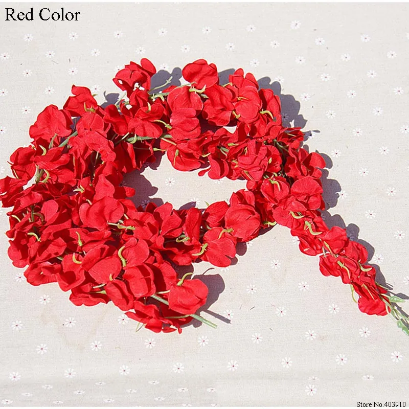 120cm Long Wisteria vine Rattan flowers for Wedding Arch party decoration white Vine Artificial flowers flores Garland Wreath 120cm Long Wisteria vine Rattan flowers for Wedding Arch party decoration white Vine Artificial flowers flores Garland Wreath