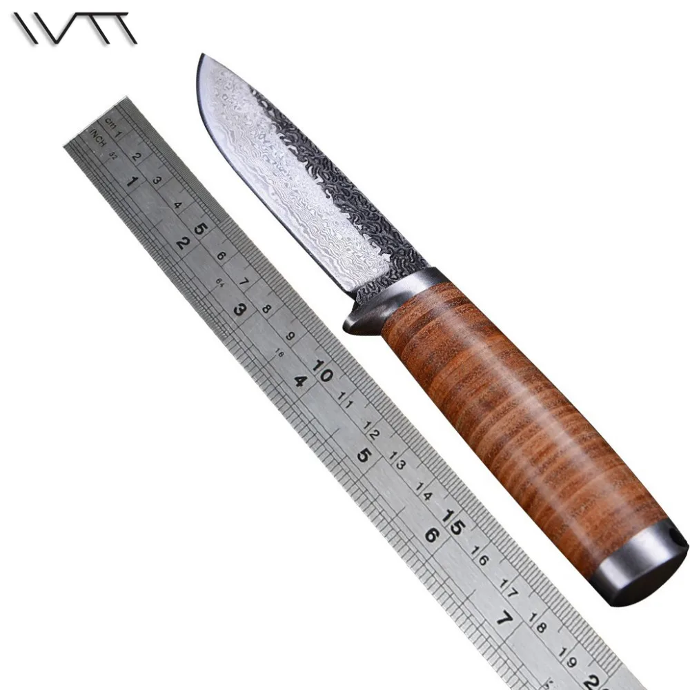 WTT Damascus A39 Fixed Blade Straight Knife Handmade ... WTT Damascus A39 Fixed Blade Straight Knife Handmade ...